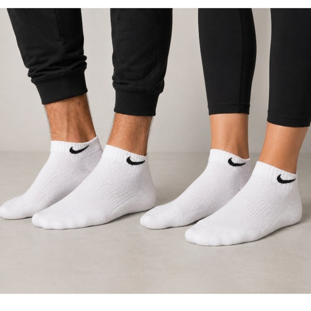 Nike White Everyday Cushioned Low Training Socks 6 Pair Men's Size XL 12-15 NWT